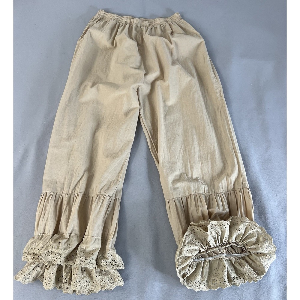 Jaded Gypsy Under Wraps Eyelet Bloomers Beige  Women's Size L/ XL